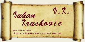 Vukan Krušković vizit kartica